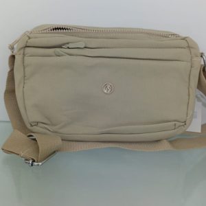 CARTERA MAS MONEDERO BEIGE TELA