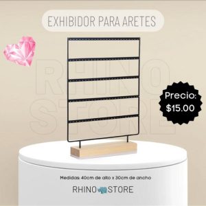 EXIBIDOR DE ARETES NEGRO 5 NIVELES