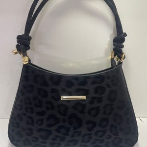 CARETERA NEGRA CON ESTILO LEOPARDO