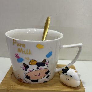 TAZA DE VAQUITA CON CUCHARA