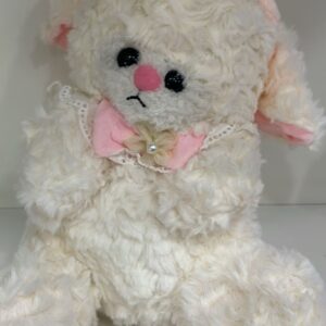 PELUCHE BORREGUITO CON MOÑO ROSADO