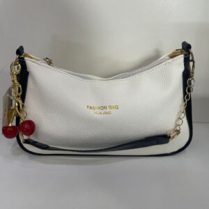 CARTERA BLANCA FASHION BAG LLAVERO DE CEREZAS