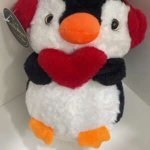 PELUCHE PINGUINO CON CORAZON ROJA