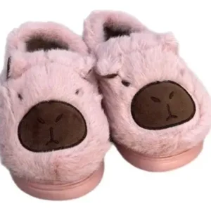 PANTUFLAS DE CAPIBARA ROSADA TALLA 38/39