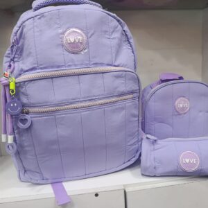 SET MOCHILA LILA 3 PIEZAS ANALIA