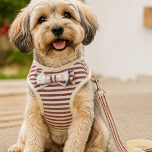 PECHERA PARA MASCOTA TALLA L COLOR ROSA Y GRIS