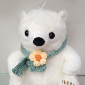 PELUCHE OSO POLAR CON BUFANDA 24CM