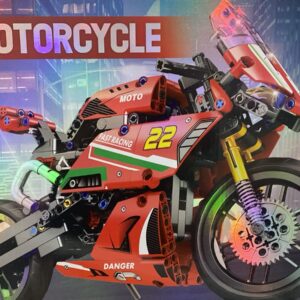 MOTO ARMABLE LEGOS COLOR ROJO