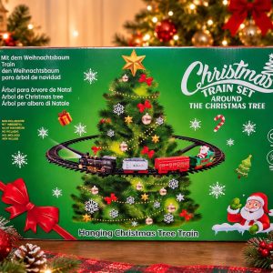 TREN NAVIDEÑO CON MOVIMIENTO 89CM X 89CM