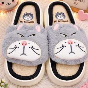 PANTUFLA LUCIFER COLOR GRIS TALLA 38-39